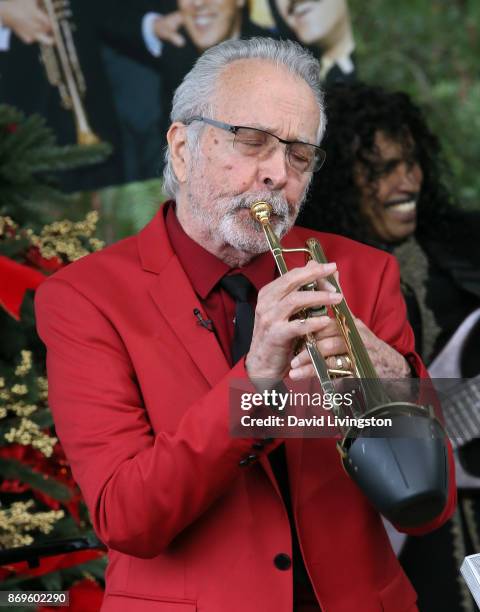 Musician Herb Alpert performs at Hallmark's "Home & Family" at Universal Studios Hollywood on November 2, 2017 in Universal City, California.