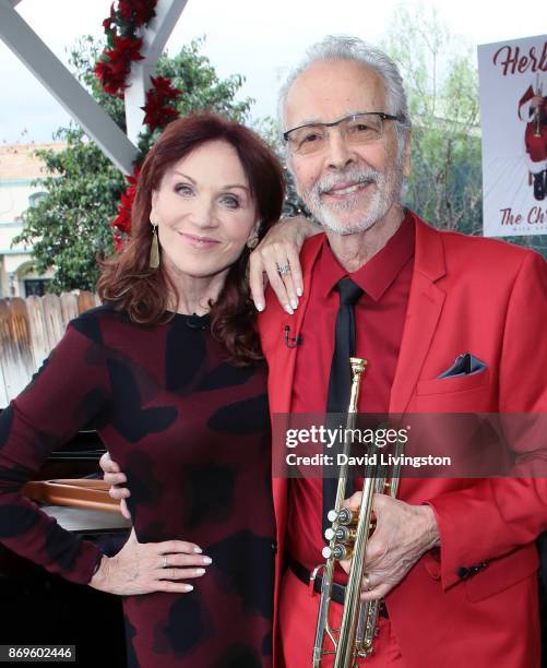 Actress Marilu Henner and musician Herb Alpert visit Hallmark's "Home & Family" at Universal Studios Hollywood on November 2, 2017 in Universal City,...