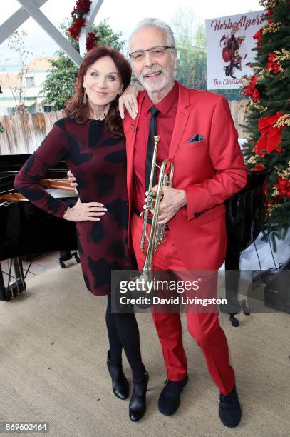 Actress Marilu Henner and musician Herb Alpert visit Hallmark's "Home & Family" at Universal Studios Hollywood on November 2, 2017 in Universal City,...