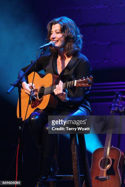 Singer-songwriter Amy Grant performs during 'Best Buddies Unplugged' at Franklin Theatre on November 2, 2017 in Franklin, Tennessee.