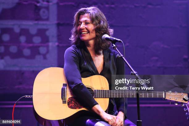 Singer-songwriter Amy Grant performs during 'Best Buddies Unplugged' at Franklin Theatre on November 2, 2017 in Franklin, Tennessee.