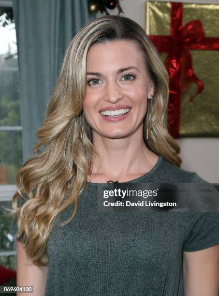 Actress Brooke D'Orsay visits Hallmark's "Home & Family" at Universal Studios Hollywood on November 2, 2017 in Universal City, California.