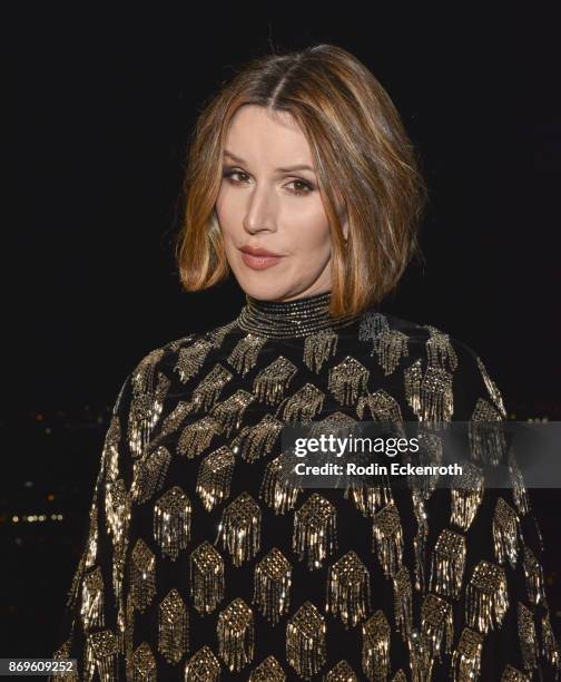 Writer/producer/pianist Our Lady J poses for portrait at the ASOS celebration of the retail debut of GLAAD's Together Movement with dinner at private...