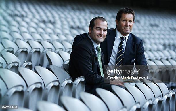 Qantas Wallabies coach Robbie Deans and the Victorian Minister for Sport, Recreation, Youth Affairs and Minister Assisting the Premier on...