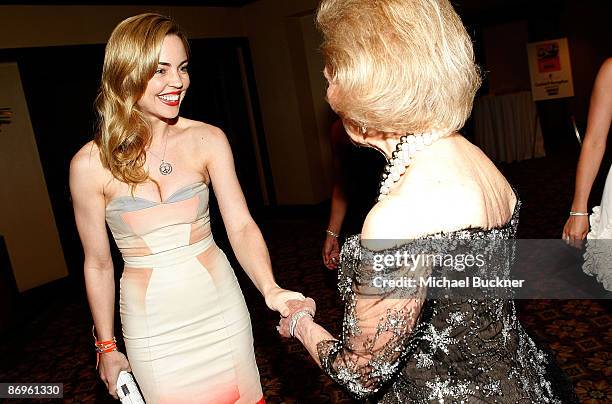 Actress Melissa George and Barbara Davis arrive at the 16th Annual Race to Erase MS event co-chaired by Nancy Davis and Tommy Hilfiger at Hyatt...
