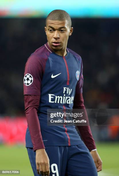 Kylian Mbappe of PSG during the UEFA Champions League group B match between Paris Saint-Germain and RSC Anderlecht at Parc des Princes on October 31,...