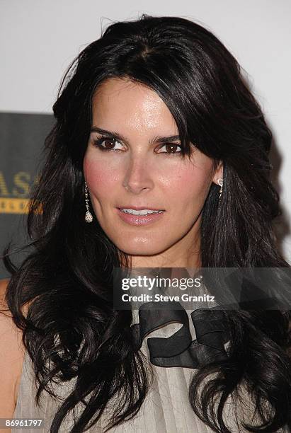 Actress Angie Harmon arrives at the 16th Annual Race to Erase MS event co-chaired by Nancy Davis and Tommy Hilfiger at Hyatt Regency Century Plaza on...