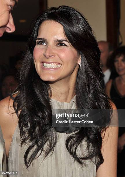 Actress Angie Harmon arrives at the 16th Annual Race to Erase MS event co-chaired by Nancy Davis and Tommy Hilfiger at Hyatt Regency Century Plaza on...