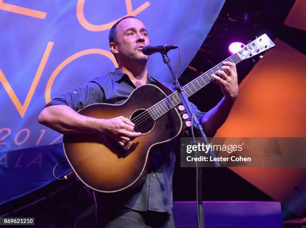 Dave Matthews performs at MFEI Spirit Of Life Honoring Coran Capshaw on November 2, 2017 in Santa Monica, California.