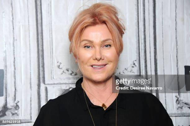 Actress/producer Deborra-lee Furness visits Build to discuss Worldwide Orphans 20th Anniversary at Build Studio on November 2, 2017 in New York City.
