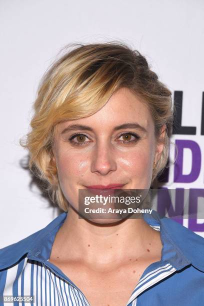 Greta Gerwig attends the Film Independent at LACMA presents "Lady Bird" screening and Q&A at Bing Theater At LACMA on November 2, 2017 in Los...
