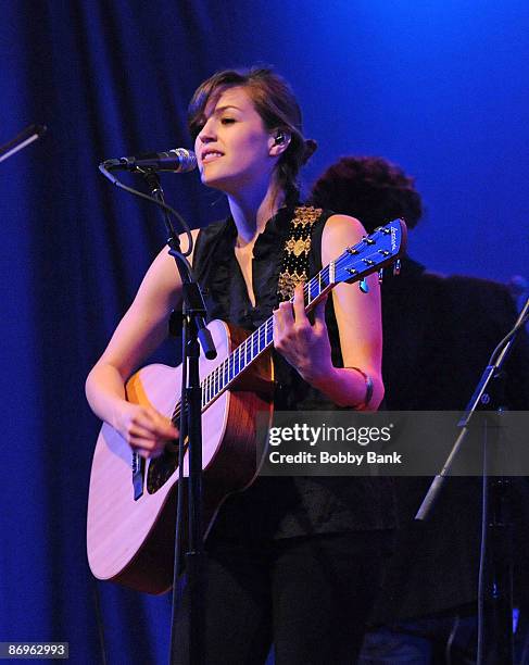 Lily Costner performs together with Kevin Costner & Modern West at the World Cafe Live on May 10, 2009 in Philadelphia, Pennsylvania.