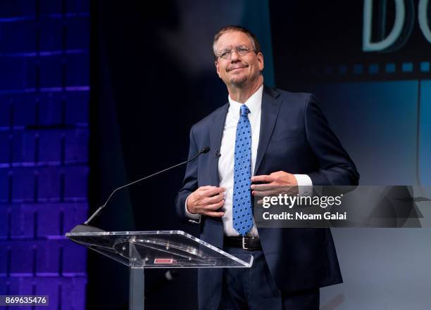 Penn Jillette speaks during the 2nd Annual Critic's Choice Documentary Awards on November 2, 2017 in New York City.