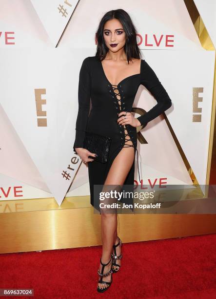 Actress Shay Mitchell arrives at #REVOLVEawards at DREAM Hollywood on November 2, 2017 in Hollywood, California.