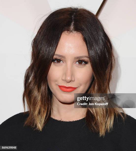 Actress Ashley Tisdale arrives at #REVOLVEawards at DREAM Hollywood on November 2, 2017 in Hollywood, California.