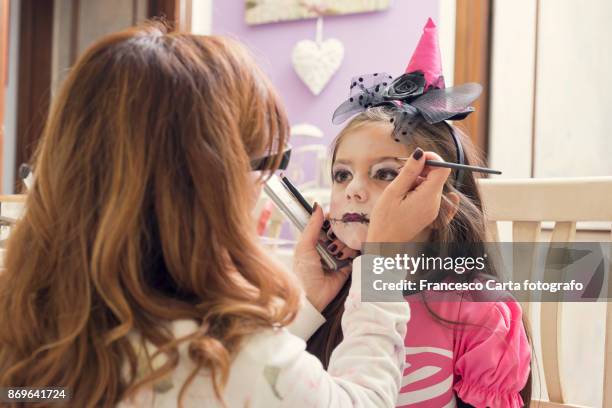 halloween - kids makeup stock pictures, royalty-free photos & images