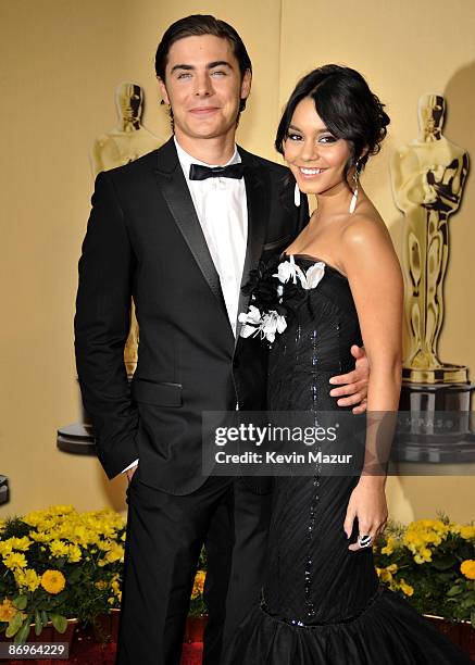 Zac Efron and Vanessa Hudgens arrives at the 81st Annual Academy Awards held at The Kodak Theatre on February 22, 2009 in Hollywood, California.