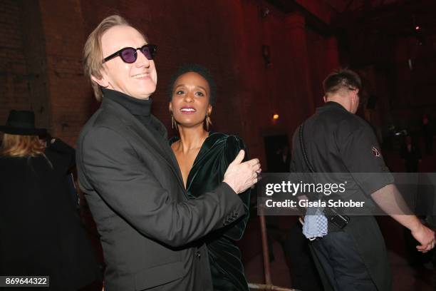 Marius Mueller-Westernhagen and his wife Lindiwe Mueller-Westernhagen during the 'When the Ordinary becomes Precious #CartierParty Berlin' at Old...