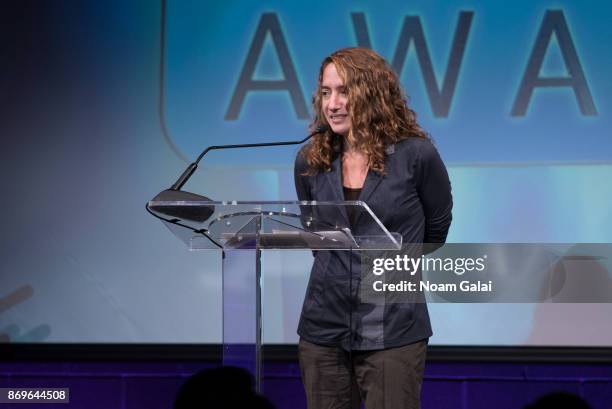 Katheryn Schulz speaks at the 2nd Annual Critic's Choice Documentary Awards on November 2, 2017 in New York City.