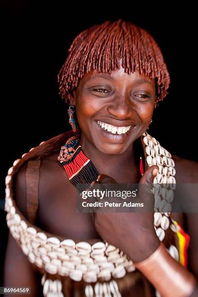 hamer woman, omo valley, ethiopia - hamer tribe stock pictures, royalty-free photos & images