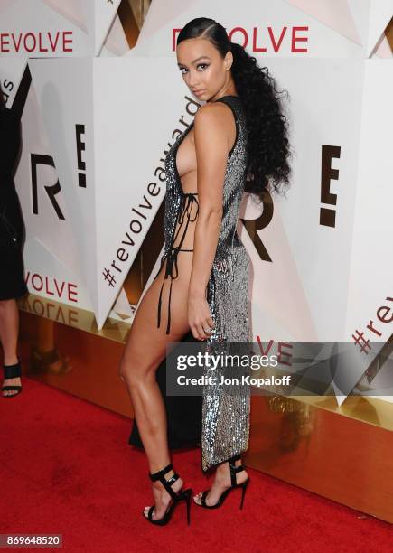 Draya Michele arrives at #REVOLVEawards at DREAM Hollywood on November 2, 2017 in Hollywood, California.