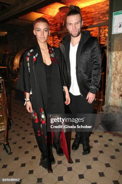 Alina Sueggeler, singer of the band 'Frida Gold' and Andi Weizel during the 'When the Ordinary becomes Precious #CartierParty Berlin' at Old Power...