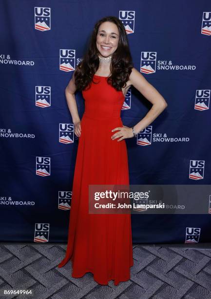 Ski Jumping World Champion, Sarah Hendrickson attends 51st New York Gold Medal Gala at The Ziegfeld Ballroom on November 2, 2017 in New York City.