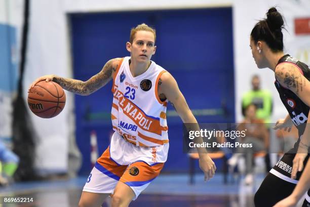 Naples's guard Ann Jacqueline Gemelos in action during the championship Italian Series A women's basketball regular season's Saces Mapei Givova...