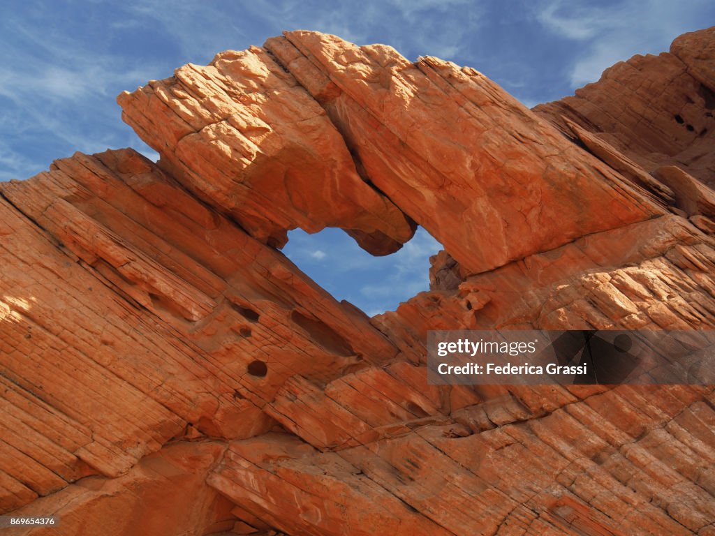 Heart-shaped Hole In The Rock At Red Cliffs National Conservation ARea