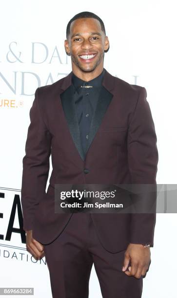 Football player Victor Cruz attends the 2017 Samsung Charity Gala at Skylight Clarkson Sq on November 2, 2017 in New York City.