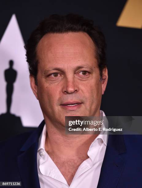 Actor Vince Vaughn attends the Academy Nicholl Fellowships In Screenwriting Awards Presentation And Live Read at Samuel Goldwyn Theater on November...