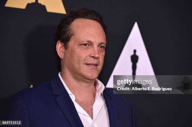 Actor Vince Vaughn attends the Academy Nicholl Fellowships In Screenwriting Awards Presentation And Live Read at Samuel Goldwyn Theater on November...