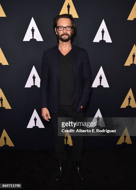 Actor Rodrigo Santoro attends the Academy Nicholl Fellowships In Screenwriting Awards Presentation And Live Read at Samuel Goldwyn Theater on...