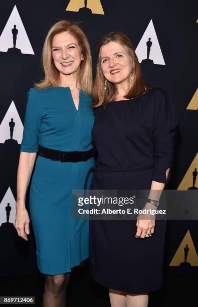 Academy CEO, Dawn Hudson and Academy Governor Robin Swicord attend the Academy Nicholl Fellowships In Screenwriting Awards Presentation And Live Read...