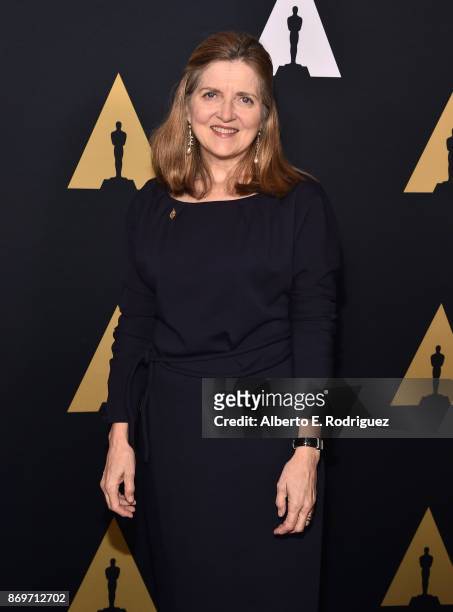 Academy Governor/screenwriter Robin Swicord attends the Academy Nicholl Fellowships In Screenwriting Awards Presentation And Live Read at Samuel...