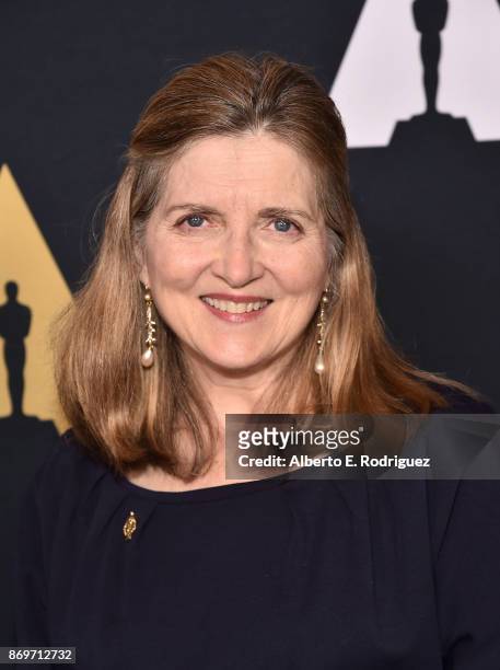 Academy Governor/screenwriter Robin Swicord attends the Academy Nicholl Fellowships In Screenwriting Awards Presentation And Live Read at Samuel...