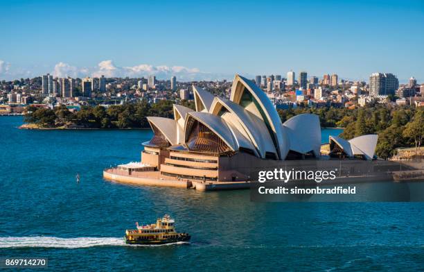 sydney opera house in the sun - sydney opera house people stock pictures, royalty-free photos & images