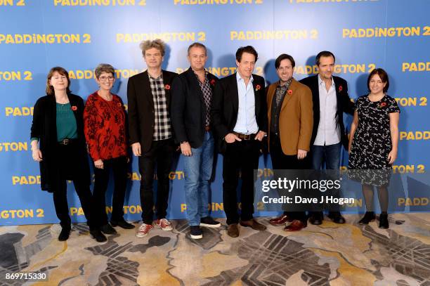 Rosie Alison, Karen Jankel, Simon Farnaby, Hugh Bonneville, Hugh Grant, director Paul King, David Heyman and Alexandra Ferguson-Derbyshire attend the...