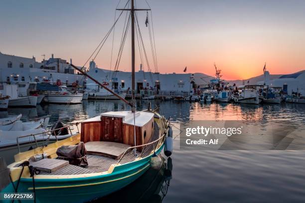 naoussa port in paros, paros, grrece - aegean sea stock pictures, royalty-free photos & images