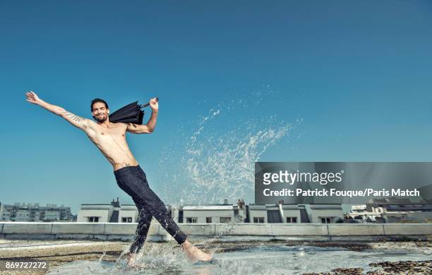 Olympic swimming champion Camille Lacourt is photographed for Paris Match on October 16, 2017 in Paris, France.