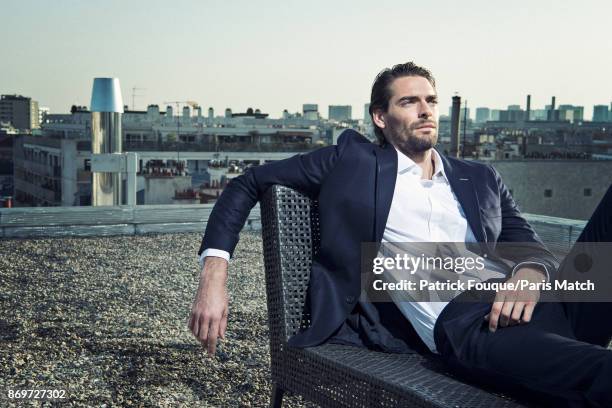 Olympic swimming champion Camille Lacourt is photographed for Paris Match on October 16, 2017 in Paris, France.