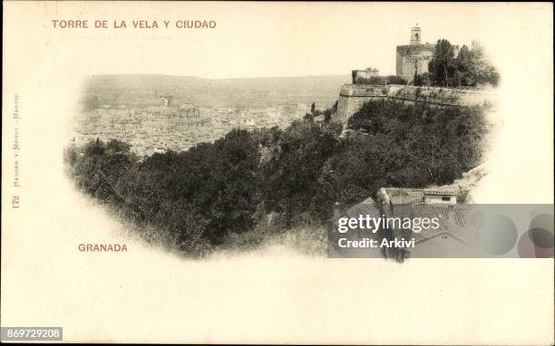 Ak Granada Andalusien Spanien, Torre de la Vela y Ciudad, Festung, Turm