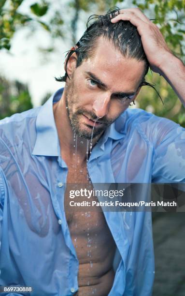 Olympic swimming champion Camille Lacourt is photographed for Paris Match on October 16, 2017 in Paris, France.