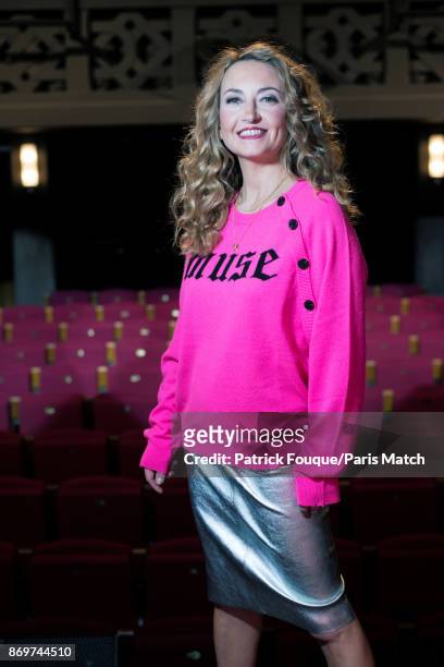 Actor and comedian Christelle Chollet is photographed for Paris Match on September 26, 2017 in Paris, France.