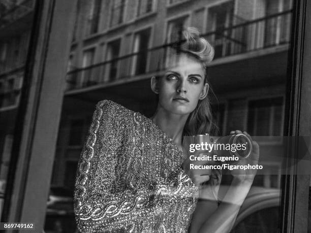 Model Maxime Van Der Heijden poses at a fashion shoot for Madame Figaro on July 19, 2017 in Le Havre, France. Top . Camera . PUBLISHED IMAGE....