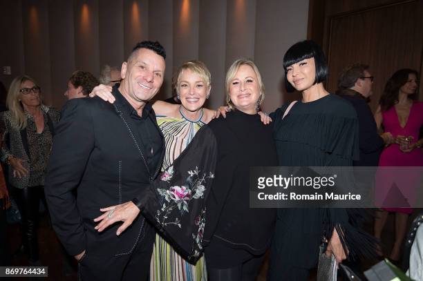 Ron bloom, Sharon Stone, Kelly Stone, Marta bloom attend Haute Living Celebrates Sharon Stone With Hublot at The Matador Room at the Edition Hotel on...