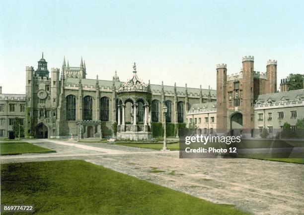 Trinity College, Cambridge University, Cambridge, England 1890.