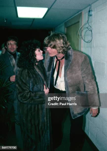 Marie Osmond and John Schneider meet and perform a duet at the Children's Miracle Network Telethon. November 28, 1983 Telethon, Los Angeles,...