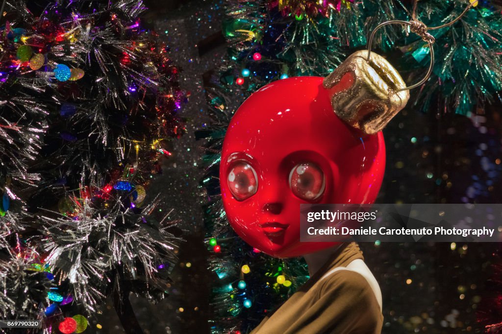 Red Christmas ball man