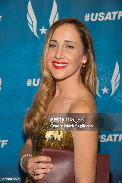 Outdoor 1500m Champion Shannon Rowbury attends the 2017 USATF Black Tie & Sneakers Gala at The Armory Foundation on November 2, 2017 in New York City.